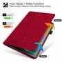 F�r Apple iPad Air 11 2025 / 2024 / Pro 11.0 2020 Baum Muster Rot Kunstleder H�lle Cover