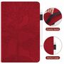 F�r Apple iPad Air 11 2025 / 2024 / Pro 11.0 2020 Baum Muster Rot Kunstleder H�lle Cover