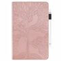 F�r Apple iPad Air 11 2025 / 2024 / Pro 11.0 2020 Baum Muster Pink Kunstleder H�lle Cover Tasche Case