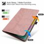 F�r Apple iPad Air 11 2025 / 2024 / Pro 11.0 2020 Baum Muster Pink Kunstleder H�lle Cover Tasche Case
