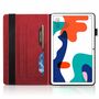 F�r Huawei MatePad 2020 10.4 Zoll Baum Muster Rot Kunstleder H�lle Cover Tasche Case Neu