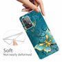 F�r Samsung Galaxy A32 5G Silikon Case TPU Gold Butterfly Schutz Muster Tasche H�lle Cover Etuis