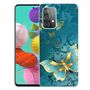 F�r Samsung Galaxy A32 5G Silikon Case TPU Gold Butterfly Schutz Muster Tasche H�lle Cover Etuis