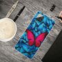 F�r Samsung Galaxy A12 Silikon Case TPU Red Butterfly Schutz Muster Tasche H�lle Cover Etuis