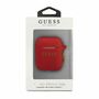Guess Apple Airpods / AirPods 2 Cover Rot Glitter Silicone Schutzh�lle Tasche Case Etui Halter
