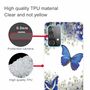 F�r Samsung Galaxy A52 / A52s 5G Silikon Case TPU Motiv White Flower Butterfly Schutz H�lle Cover Etuis Zubeh�r Transparent
