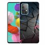 F�r Samsung Galaxy A52 / A52s 5G Silikon Case TPU Motiv Dark Blocks Schutz H�lle Cover Etuis 