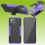 F�r Xiaomi Mi 11 Lite/ Xiaomi Mi 11 Lite 5G NE Hybrid Case 2teilig Outdoor Lila Handy Tasche H�lle Cover Schutz 