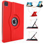 F�r Apple iPad Air 11 2025 / 2024 / Pro 11.0 2022 / 2021 360 Grad Rotation Tablet Tasche H�lle Rot
