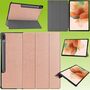 F�r Samsung Galaxy Tab S7 Plus / S7 FE/ Tab S8 Plus Premium Smartcover Rose Gold Tablet Tasche Etuis H�lle  
