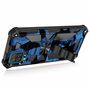 F�r Samsung Galaxy A42 Camouflage Shockproof Armor TPU Schutz Tasche H�lle Cover Blau