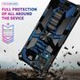 F�r Samsung Galaxy A42 Camouflage Shockproof Armor TPU Schutz Tasche H�lle Cover Blau