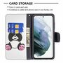 F�r Samsung Galaxy S21 FE G990B Kunstleder Handy Tasche Book Motiv 3 Schutz H�lle Case Cover Etui Neu