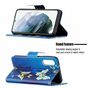 F�r Samsung Galaxy S21 FE G990B Kunstleder Handy Tasche Book Motiv 4 Schutz H�lle Case Cover Etui Neu