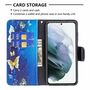 F�r Samsung Galaxy S21 FE G990B Kunstleder Handy Tasche Book Motiv 4 Schutz H�lle Case Cover Etui Neu