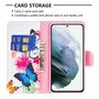 F�r Samsung Galaxy S21 FE G990B Kunstleder Handy Tasche Book Motiv 6 Schutz H�lle Case Cover Etui Neu
