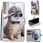 F�r Samsung Galaxy S21 FE G990B Kunstleder Handy Tasche Book Motiv 9 Schutz H�lle Case Cover Etui Neu