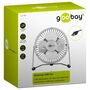 Goobay 4 Zoll Schreibtisch USB Ventilator Silber Neu TOP Angebot Aktion 