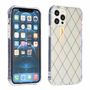 F�r Apple iPhone 12 / 12 Pro Shockproof TPU Rauten Muster Schutz Tasche H�lle Cover Transparent