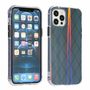 F�r Apple iPhone 12 Pro Max Shockproof TPU Rauten Muster Schutz Tasche H�lle Cover Grau