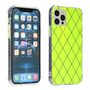 F�r Apple iPhone 12 Pro Max Shockproof TPU Rauten Muster Schutz Tasche H�lle Cover Gr�n