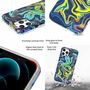 F�r Apple iPhone 12 / 12 Pro Shockproof TPU Watercolor Splash Schutz Tasche H�lle Cover Etui Motiv 4