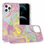 F�r Apple iPhone 12 / 12 Pro Shockproof TPU Watercolor Splash Schutz Tasche H�lle Cover Etui Motiv 5