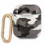 Guess Apple AirPods Cover Camouflage Schwarz Silicone Schutzh�lle Tasche Case Etui