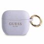 Guess Apple AirPods 3 Cover Glitter Collection Lila Silicone Schutzh�lle Tasche Case Etui