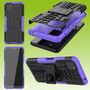 F�r Samsung Galaxy A22 5G Hybrid Case 2teilig Outdoor Lila Tasche H�lle Cover Schutz 