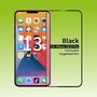 F�r Apple iPhone 14 / 13 / 13 Pro 3D Premium 0,3 mm H9 Hart Glas Schwarz Folie Schutz H�lle Neu 