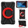 Fr Samsung Galaxy Tab A7 Lite 2021 8.7 aufstellbare Outdoor Hybrid Schwarz / Rot 360 Grad mit Halte-Ring Tablet Tasche Etuis Cover Case Schutz Robust Neu