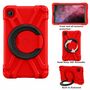 F�r Samsung Galaxy Tab A7 Lite 2021 8.7 aufstellbare Outdoor Hybrid Rot / Schwarz 360 Grad mit Halte-Ring Tablet Tasche Etuis Cover Case Schutz Robust Neu
