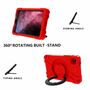 F�r Samsung Galaxy Tab A7 Lite 2021 8.7 aufstellbare Outdoor Hybrid Rot / Schwarz 360 Grad mit Halte-Ring Tablet Tasche Etuis Cover Case Schutz Robust Neu