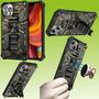 F�r Apple iPhone 13 Pro Max Camouflage Shockproof Armor TPU Schutz Tasche H�lle Cover Army Gr�n 