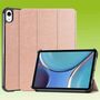 F�r Apple iPad Mini 2024 8.3 Zoll / Mini 6 2021 3folt Wake UP Smart Cover Rose Gold Tasche Etuis H�lle Neu