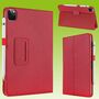 F�r Apple iPad Air 13 2024 / Pro 12.9 2021 Rot Kunstleder H�lle Cover Tablet Tasche Case  