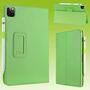 F�r Apple iPad Air 13 2024 / Pro 12.9 2021 Gr�n Kunstleder H�lle Cover Tablet Tasche Case