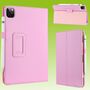 F�r Apple iPad Air 13 2024 / Pro 12.9 2021 Rosa Kunstleder H�lle Cover Tablet Tasche Case 