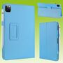 F�r Apple iPad Air 13 2024 / Pro 12.9 2021 Hell Blau Kunstleder H�lle Cover Tablet Tasche Case 