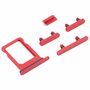 SIM Karten Halter + Seiten Tasten Power / Volume Button f�r Apple iPhone 13 Mini Ersatzteil Rot