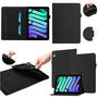 F�r Apple iPad Mini 2024 8.3 Zoll / Mini 6 2021 Kunstleder H�lle Schwarz