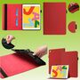 F�r Apple iPad 10.2 Zoll 2019 / 2020 / 2021 7. / 8. 9. Gen Design Muster Rot Kunstleder H�lle Cover Tablet Tasche Case Neu 