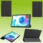 F�r Oppo Realme Pad 10.4 3folt Wake UP Smart Cover Schwarz Tasche Etuis H�lle 