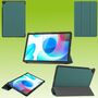 F�r Oppo Realme Pad 10.4 3folt Wake UP Smart Cover Dunkel Gr�n Tasche Etuis H�lle 