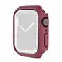 F�r Apple Watch Serie 9 8 7 45mm Schock TPU Silikon H�lle Dunkel Rot