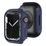 F�r Apple Watch Serie 9 8 7 45mm Schock TPU Silikon H�lle Dunkel Blau 