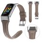 F�r Fitbit Charge 6 / 5 Leder Watch Armband Frauen Gr��e S Dunkelbraun