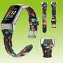Fr Fitbit Charge 6 / 5 Leder Watch Armband Muster 2 Mnner Gre L