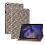 F�r Samsung Galaxy Tab A8 2021 X205 X200 Design Muster Braun Kunstleder H�lle Cover Tablet Tasche Case Neu